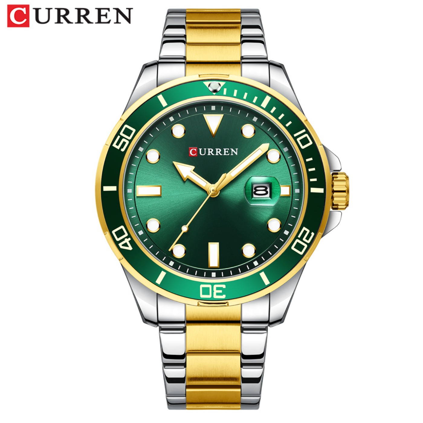 CURREN New Green Water Ghost S - Luxury Quartz Watch Brands 评论和价格