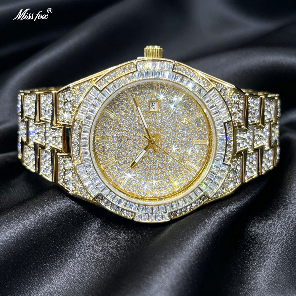 Hot Sell Gold Ice Watch For Me - Luxury Watch And Jewelry Brand 评论和价格