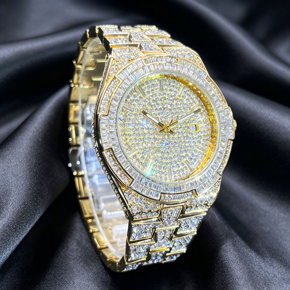Hot Sell Gold Ice Watch For Me - Luxury Watch And Jewelry Brand 评论和价格