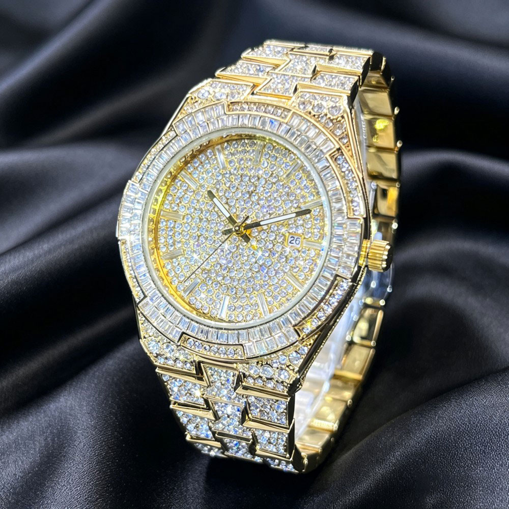Hot Sell Gold Ice Watch For Me - Luxury Watch And Jewelry Brand 评论和价格