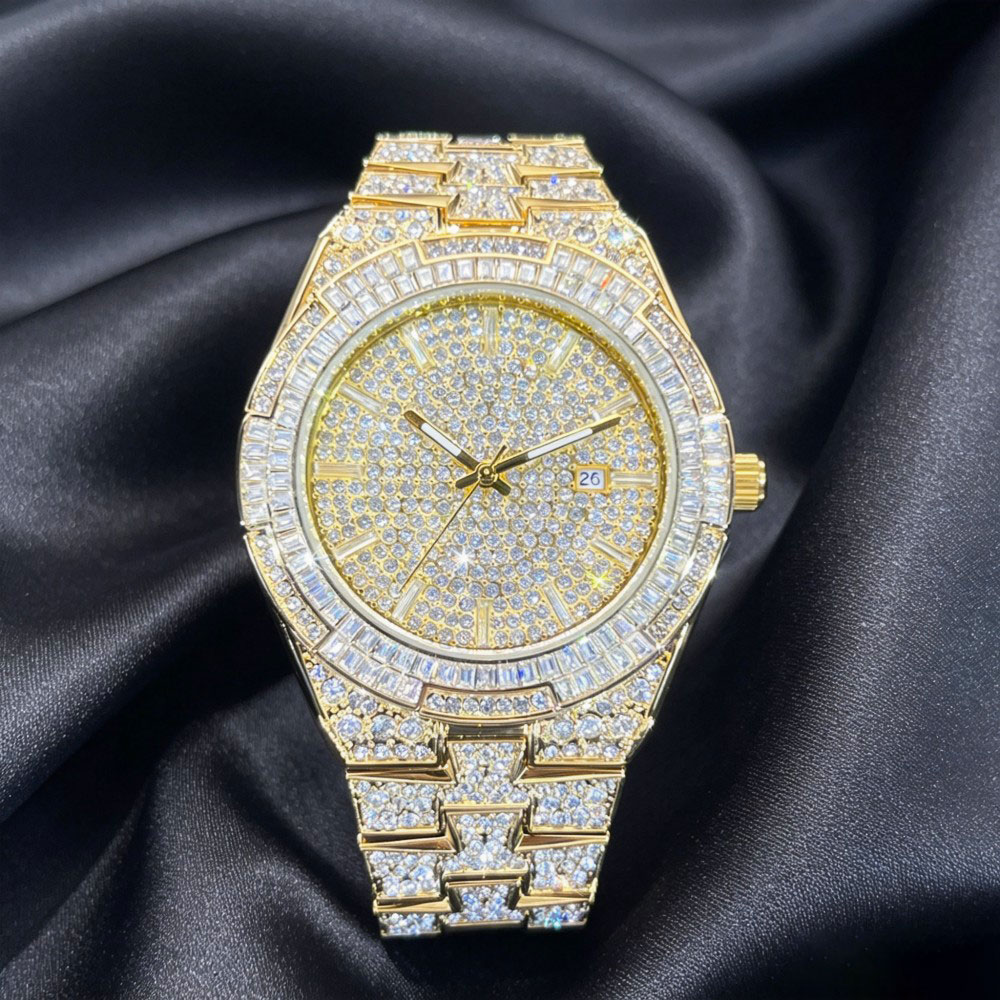 Hot Sell Gold Ice Watch For Me - Luxury Watch And Jewelry Brand 评论和价格
