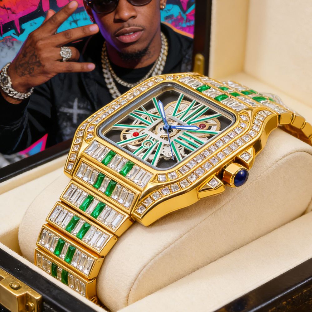 Hollow Luxury Bling Quartz Wri - Luxury Watch And Jewelry Brand 评论和价格