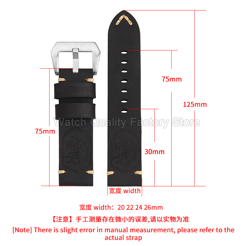 Black Brown 20 22 24 26mm Flat - Luxury Watch Panerai 评论和价格