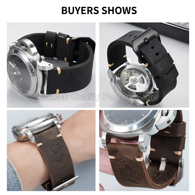Black Brown 20 22 24 26mm Flat - Luxury Watch Panerai 评论和价格