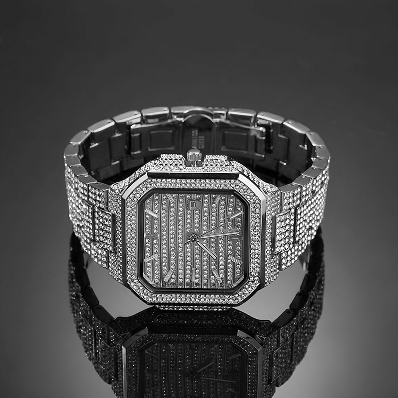 Hip Hop Mens Date Quartz Watch - Luxury Watch Gold And Black 评论和价格