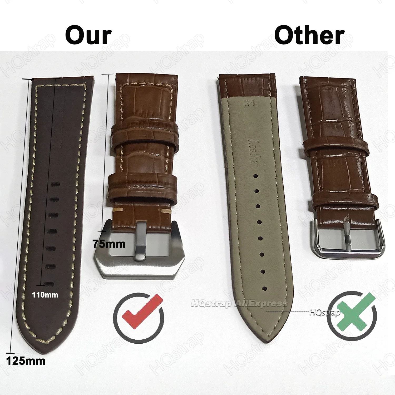 Leather Universal Replacement  - Luxury Watch Panerai 评论和价格