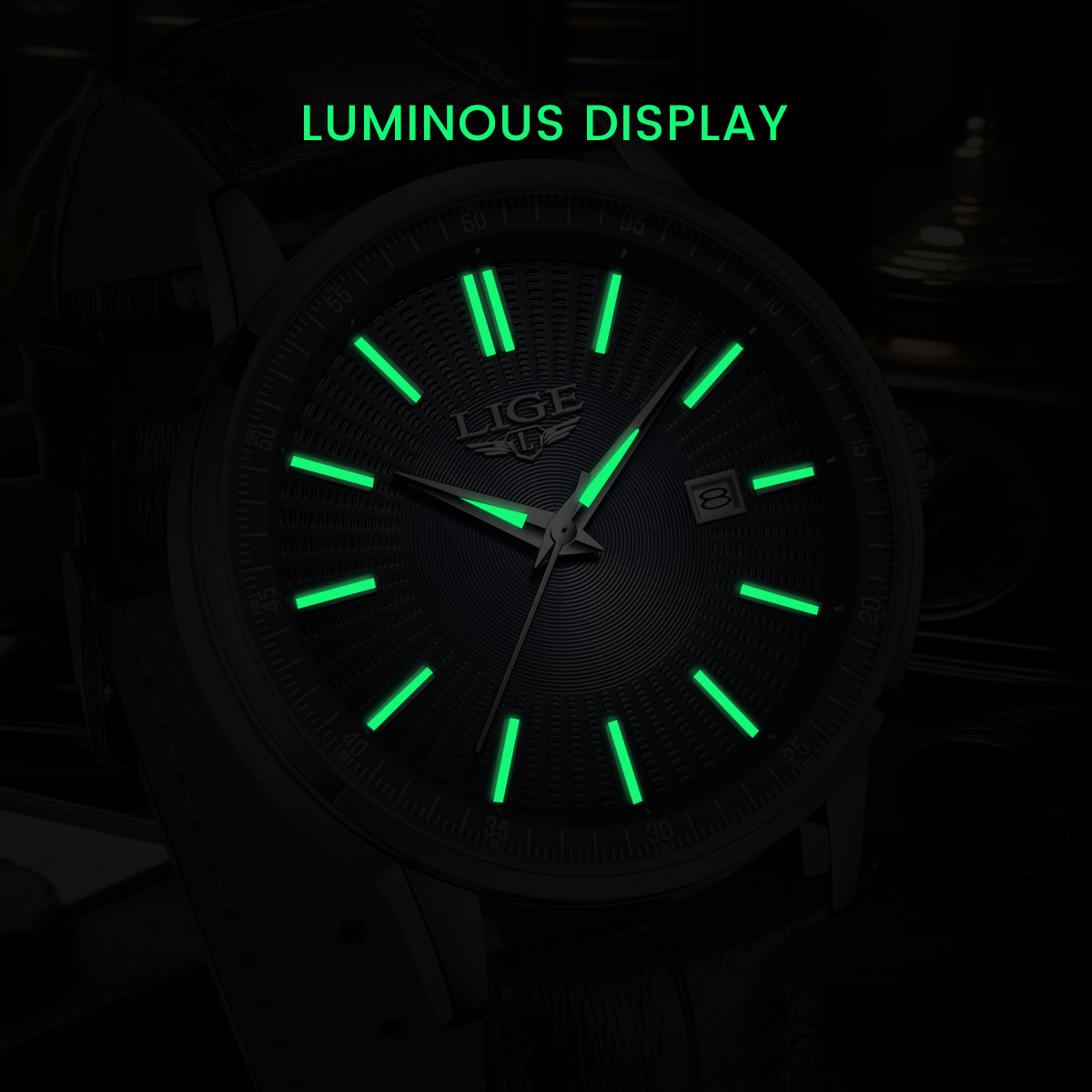 LIGE Top Brand Luxury Men's Wa - Luxury Watch Holder For Men 评论和价格