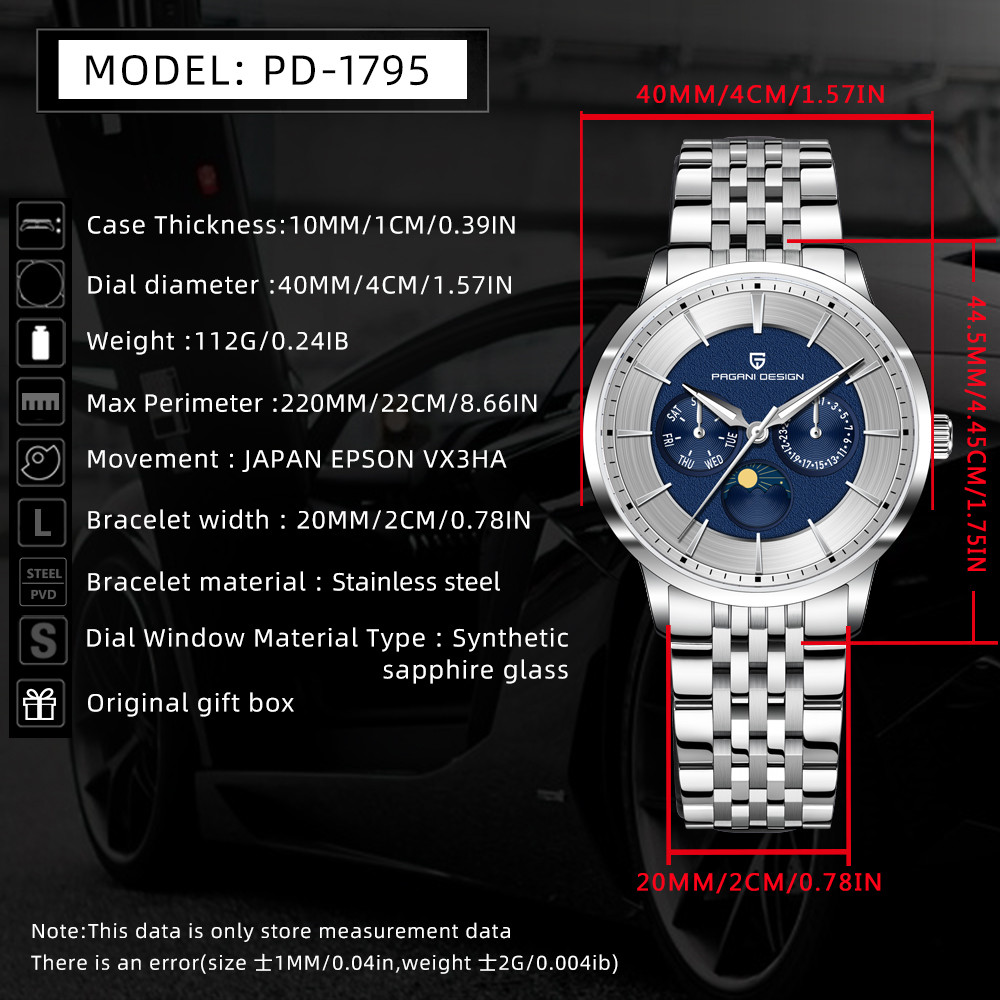 2025 Pagani Design New Men's M - Moonphase Complication Watch 评论和价格