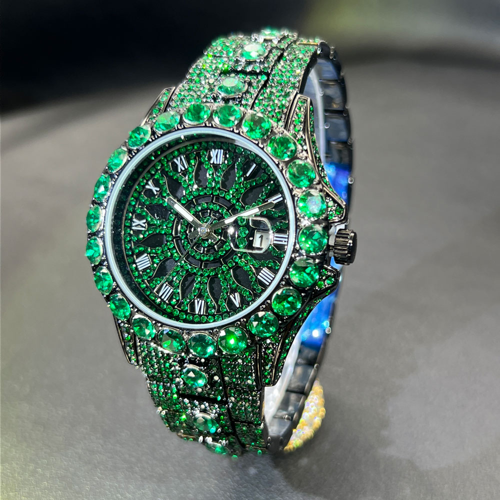 Green Diamond Watch For Men Br - Luxury Watch And Jewelry Brand 评论和价格